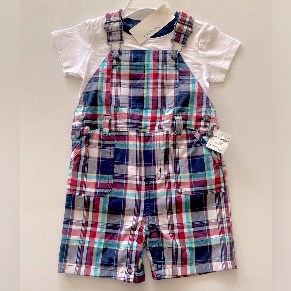 Greendog Boys Deep Navy 2 Piece Overall Set